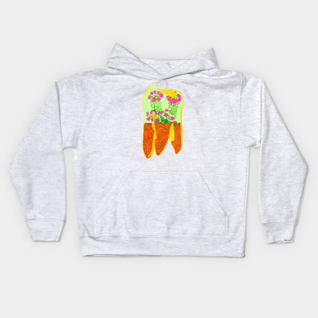 Tooth Terrarium 3 Kids Hoodie by RaLiz